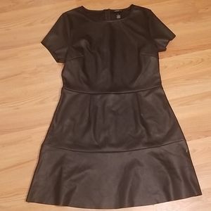 Faux Leather Dress